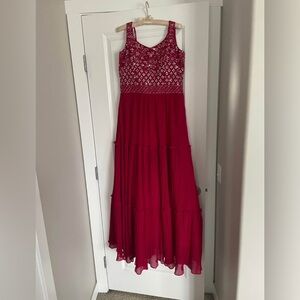 mirror work designer gown, indian frock dress party wear🩷brand new